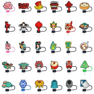 10mm Cute Cartoon PVC Straw Dustproof Cover Drinking Straws Plugs Reusab... - Naike Gifts Jinjiang
