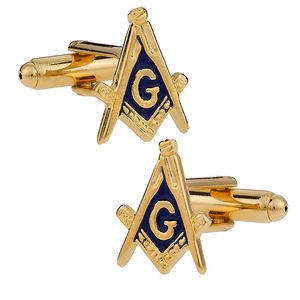 Fashion Metal Men′ S Masonic Cuff Links Tie Clip Gold Blank Luxurious St... - Naike Gifts Jinjiang