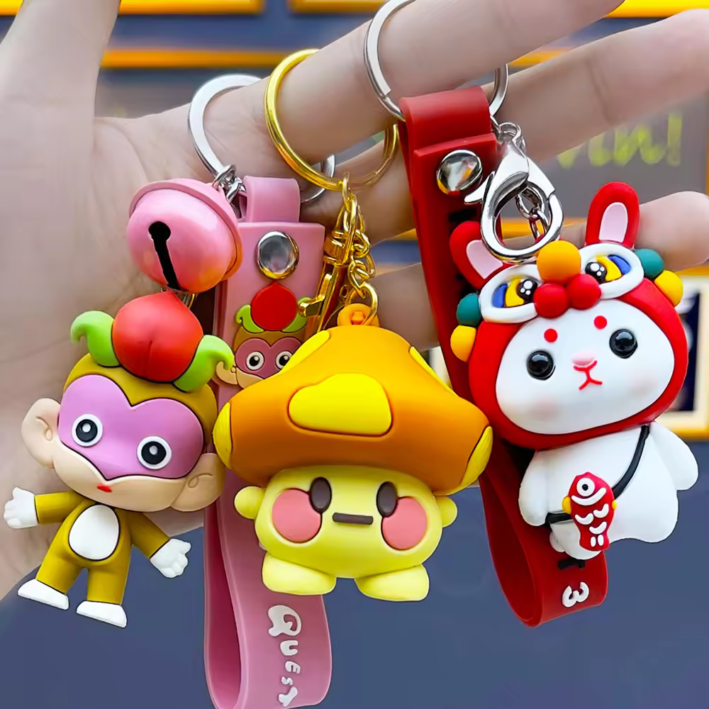 High Quality 3D Silicone Cartoon Anime Rubber Key Chain 3D Pvc Key Ring... - Naike Gifts Jinjiang