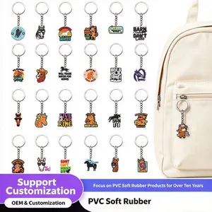 DIY Vintage Western PVC Personalized Keychain - Naike Gifts Jinjiang