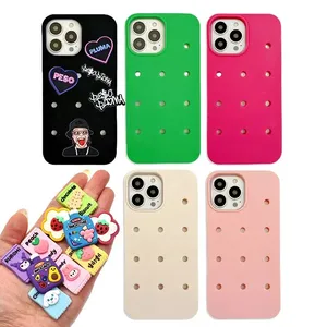 For I Phone Silicone Galaxy Croc Charm Phone Case Free OPP Bag Provided... - Naike Gifts Jinjiang
