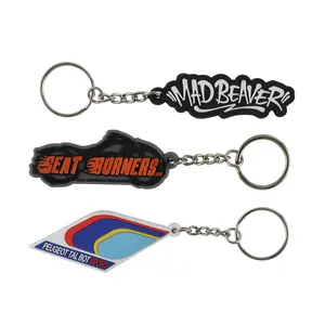 High Quality Soft PVC Logo Keychain Rubber Silicone Car Key Ring Pendant - Naike Gifts Jinjiang