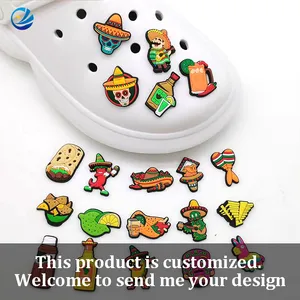 Mexican Shoe Decoration Fit Kids Fans Sandals Buckle Accessories Mexican... - Naike Gifts Jinjiang