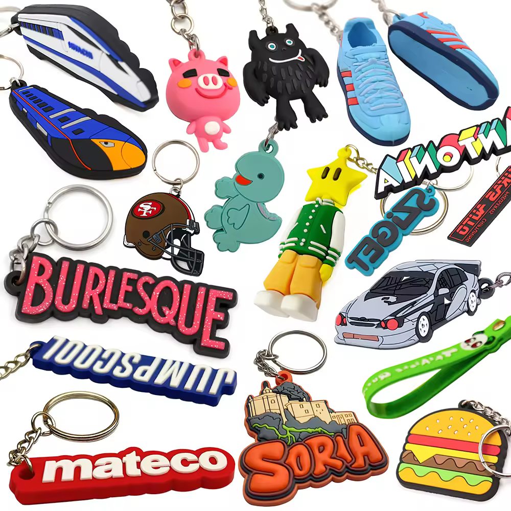 OEM Business Gift Keychain Logo Soft 2D 3D PVC Keychain Personalized Cut... - Naike Gifts Jinjiang