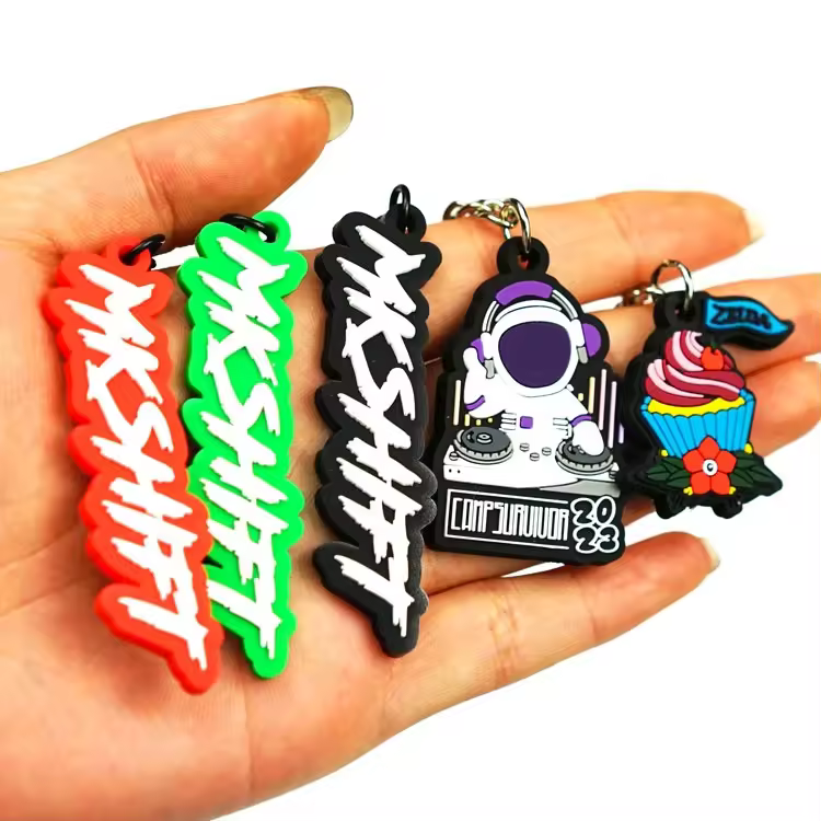 Gift Customised Keyring Ring Key Chains Designer Logo 3D/2D Soft Rubber... - Naike Gifts Jinjiang
