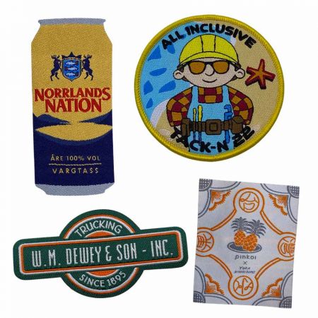 Ultra-Fine 50D Damask Woven Label Badges with Heat-Seal - Naike Gifts Jinjiang